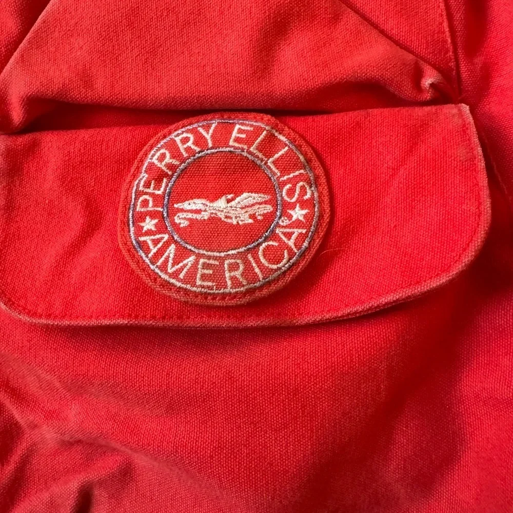 PERRY ELLIS Vintage Slingback Canvas Bag